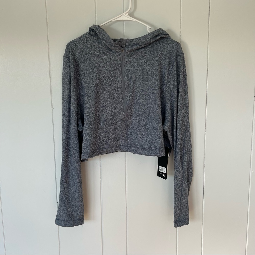 NEW WITH TAGS Cropped Hoodie 90 Degrees by Reflex Blue Heather